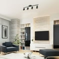 thumbnail image 3 of Globe Electric 30" 4-Light Matte Black Track Lighting Bar, Modern Glam Style, 3 of 8