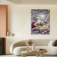 thumbnail image 6 of Vintage Christmas Santa Claus and Birds Share Cake Wall Art Paint Framed - Retro Xmas Festive Winter Holiday Christmas Wall Decor Canvas Print for Living Room Kitchen Bathroom Home Bedroom Decor, 6 of 9