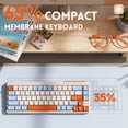thumbnail image 3 of ZIYOULANG M68 65% Wireless Gaming Keyboard, QWERTY Layout, BT/2.4G/Wired Silent Membrane Keyboard, Rainbow Backlit 67 Keys PBT Keycaps, 2000mAh Portable for Gamer/Office-Blue, 3 of 9