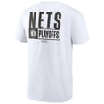 thumbnail image 3 of Men's Fanatics White Brooklyn Nets 2022 NBA Playoffs Dunk T-Shirt, 3 of 5