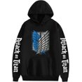 thumbnail image 1 of THNCLZX Attack Titan Survey Corps Cosplay Eren Yeager Novel Comfort Chandail à Capuchon Pullover High Street Chandail en Molleton Unisexe, 1 of 5