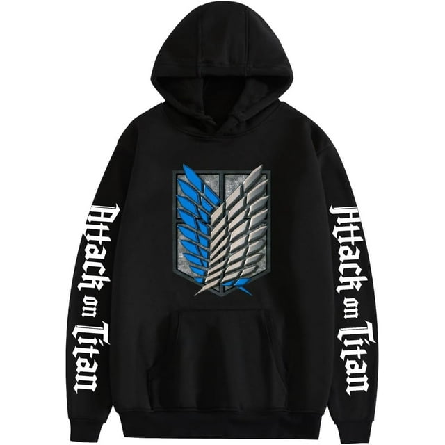 THNCLZX Attack Titan Survey Corps Cosplay Eren Yeager Novel Comfort Chandail à Capuchon Pullover High Street Chandail en Molleton Unisexe