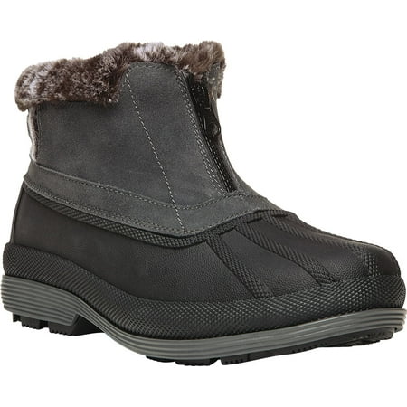 

Women s Propet Lumi Ankle Zip Duck Bootie Grey Suede 9.5 2E