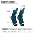 thumbnail image 2 of Fotbe World Map Calcetas Largas con Estampado para Hombre y Mujer – Calcetas de Compresión Transpirables y Elásticas, Viajar y Uso Diario Talla 5-11, 2 of 6