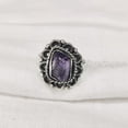 thumbnail image 2 of Natural Amethyst Ring, Rough Amethyst Gemstone Ring, Feb Birthstone, Bohemian Ring, 925 Sterling Silver, Womens Ring, Christmas, Thanksgiving, Handmade, Statement Jewelry, Rough Gemstone Jewelry, 2 of 5