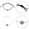 thumbnail image 3 of 2 pulseras con dijes de fútbol, ajustables, con cuentas de balón de fútbol, pulseras de cuerda trenzada para fanáticos del deporte, accesorios de fiesta., 3 of 5