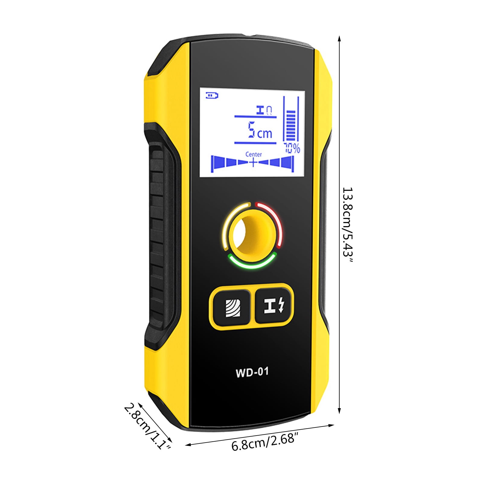 Wall Scanner Handheld Electronic Studs Detector with Backlit Buzzer Alarm for Metal Detection Portable Detector