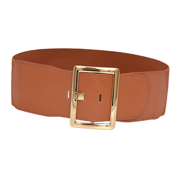 Yunhgft Extensible Belt for Women, Cinch Belt, Large Elastic Belt, Style And Soft, Metal Camel