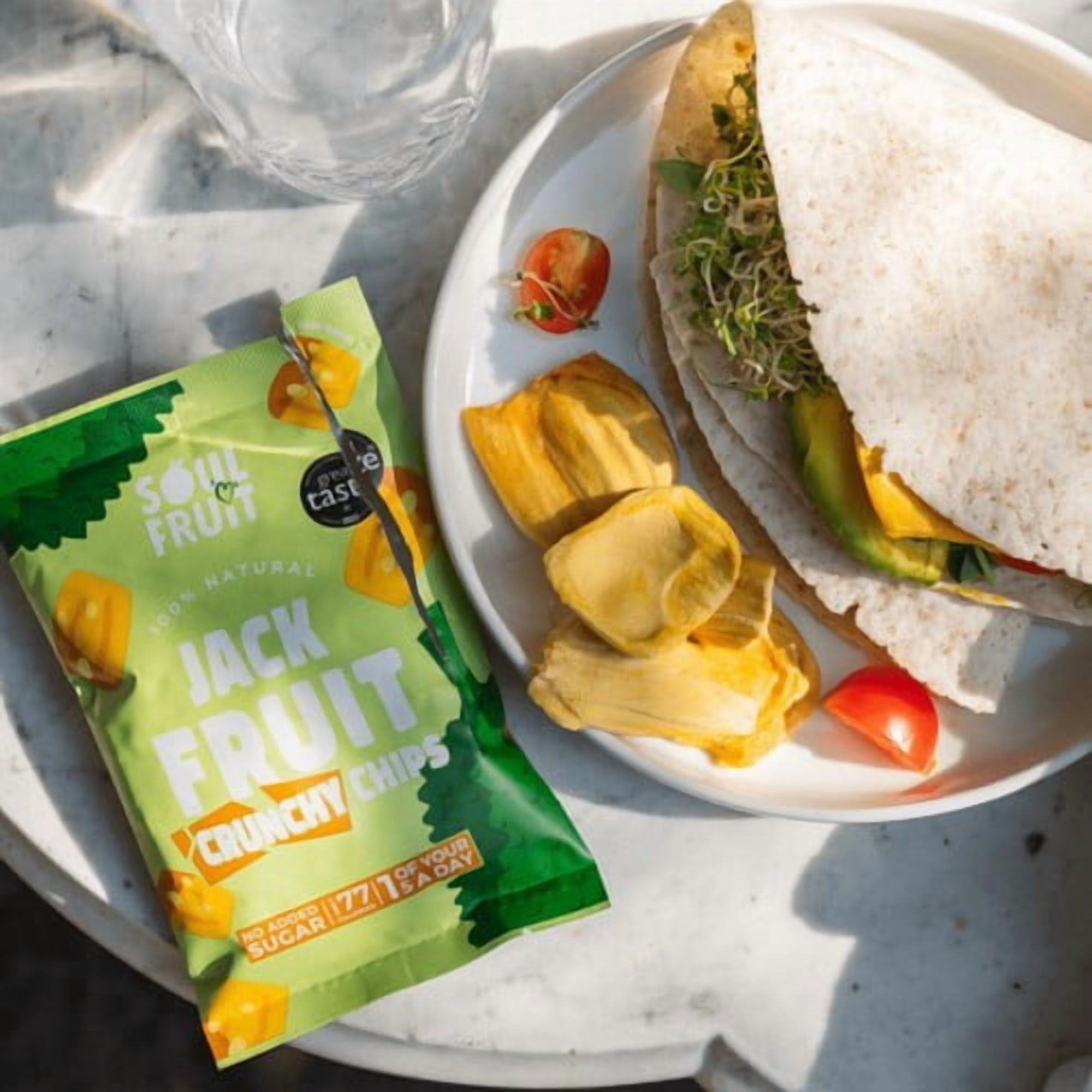 Soul Fruit Freeze Dried Jackfruit Crisps 20g, British Import (Pack of 2)