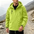 thumbnail image 5 of Jessboyy Mens Windbreaker Jacket with Hood Long Sleeve Rain Shell Jackets with Pockets Waterproof Windproof Outdoor Jacket Green,XXXL, 5 of 7