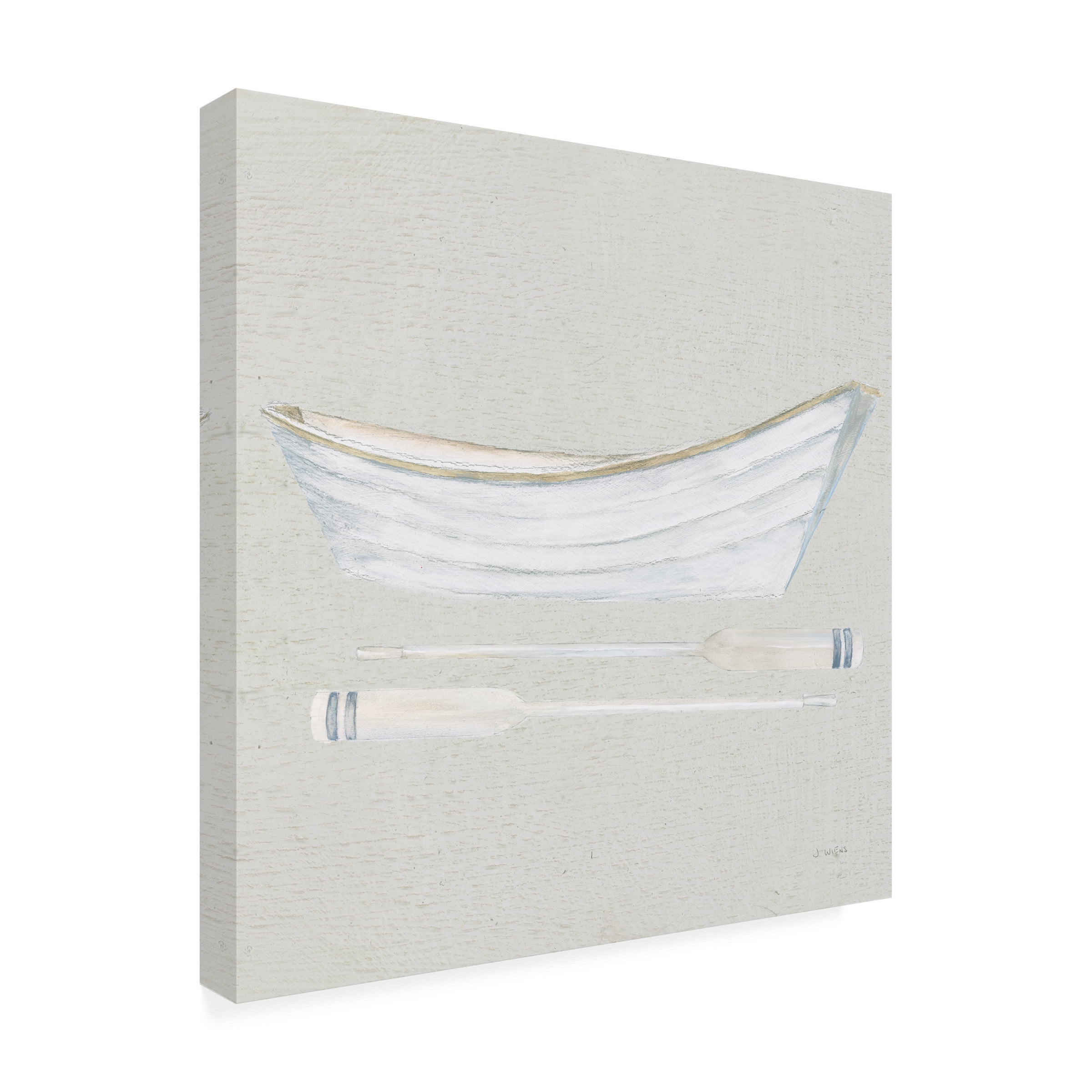 James Wiens 'Serene Seaside I Tan' Canvas Art