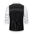thumbnail image 4 of IROINNID Mens Suit Vest Formal Single Breasted Sleeveless Classic Waistcoat Button Dress Suit Vest,Black, 4 of 7