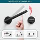 thumbnail image 2 of Toilet paper holder - wall-mounted metal bathroom flexible rotating tissue handle, stainless steel adjustable, paper towel holder, 2 of 4
