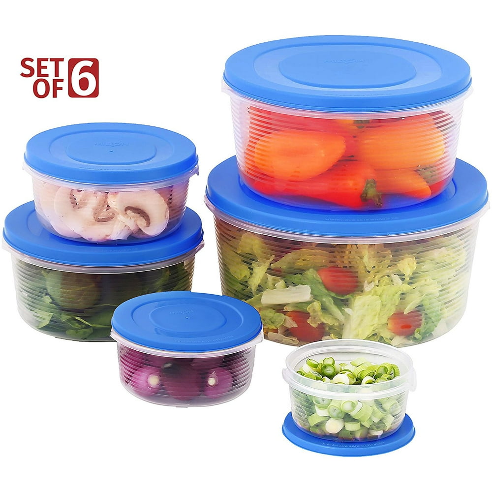 Mixing Bowl Set with Lids; Kitchen Food Storage Containers, Plastic