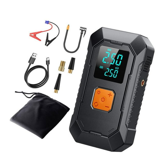 Compresor de aire para automóvil,Compresor de aire para arrancador de coche de 12 V y 150 PSI,Bomba de aire portátil para arrancar baterías de coche,Pantalla digital LED del arrancador de