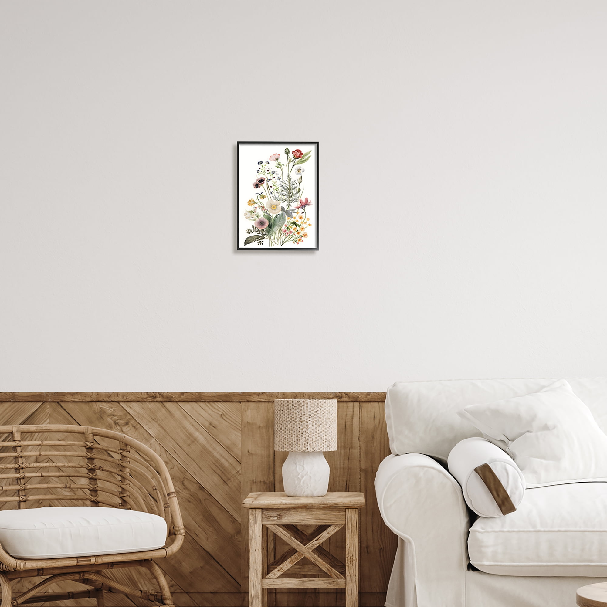 Stupell Industries Subtle Spring Blossoms Botanical & Floral Painting Black Framed Art Print Wall Art, 11 x 14