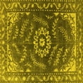 thumbnail image 1 of Ahgly Company Indoor Square Oriental Yellow Industrial Area Rugs, 3' Square, 1 of 4