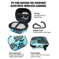 thumbnail image 5 of WIRESTER Portable EVA Small Earbuds Carrying Case Storage Bag Organizer with Carabiners for Earphones, Earbuds, Earpieces, SD Memory Card, Camera Chips - Ocean Sea Turtles, 5 of 7