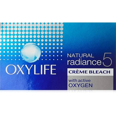 Oxy Life Natural Radiance5 Creme Bleach Oxygen Power with Skin Radiance Serum 27g, Oxy Life Natural Radiance 5 crème bleach enriched with.., By Dabur India (Best Bleach Cream For Face In India)