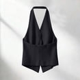 thumbnail image 5 of WLOMHUW Halter V-Neck Suit Vest for Women Single Breasted Tailored Waistcoat with Backless Black 3XL, 5 of 7