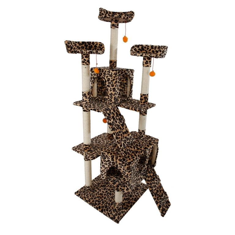 Cheetah print cat tree hotsell