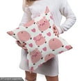 thumbnail image 5 of Ambesonne Cartoon Fabric by the Yard Upholstery, Pattern of Pigs, 5 Yards, Multicolor, 5 of 5