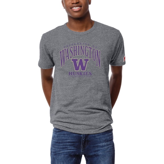 Men's League Collegiate Wear Heather Gray Washington Huskies Victory Falls Tri-Blend T-Shirt