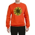 thumbnail image 2 of Wild Bobby, Artsy Cheetah Leopard Print Sunflower, Fashion, Unisex Crewneck Graphic Sweatshirt, Orange, 3XL, 2 of 3