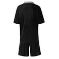 thumbnail image 6 of Kagetolytai Suits Men's Short Sets Outfits 2 Piece Summer Tracksuit Short Sleeve Shirt and Shorts Set Casual Sport Suit Suits For Men Black 2XL, 6 of 6