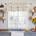 thumbnail image 2 of 2 Pack Vintage Shell Valance for Window Brown Conch Starfish Bubble Ocean Waves Kitchen Valance Rod Pocket Short Curtain Topper Decorative Window Treatment for Living Room Bedroom 42"x12", 2 of 8