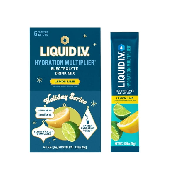 Liquid I.V.® Lemon Lime Hydration Multiplier® Powdered Electrolyte Drink Mix, 6 Count Packets