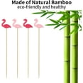 thumbnail image 2 of Cocktail Picks - 100 Counts Flamingo Decorative Toothpicks for Appetizers, 4.7 inch Long Bamboo Skewers Wooden Sticks for Food and Drinks, Fancy Party Decorations, 2 of 5