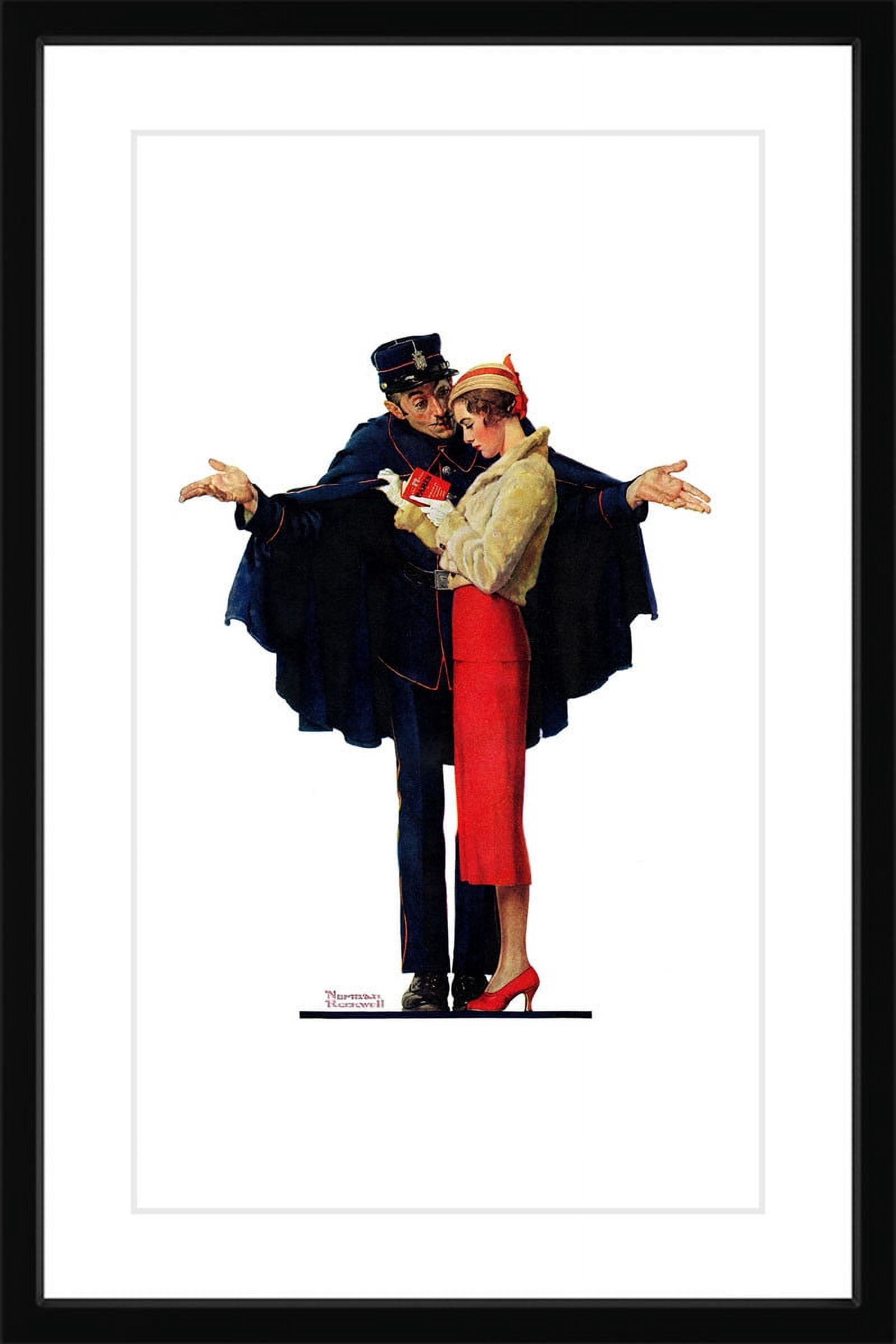 Marmont Hill Inc Norman Rockwell 'Lost in Paris' Marmont Hill Framed Art Print - Multi-color