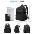 thumbnail image 2 of Mochila Lendolk ligera e impermeable para la universidad, color negro, 2 of 7