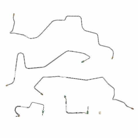 1998-01 Ford Ranger; Front Brake Line Kit; Pickup Truck; Stainless TKT9842SS