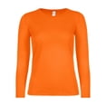 thumbnail image 1 of B&C - Camiseta deportiva de manga larga #E150 para mujer señora (Naranja), 1 of 3