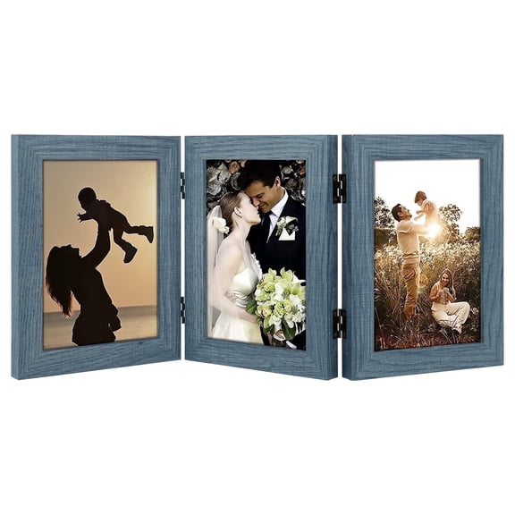 Golden State Art 3-Opening 5 x 7 Blue Picture Frames