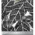 thumbnail image 3 of oneOone Silk Tabby White Fabric Leaves Panel Sewing Craft Projects Fabric Prints By Yard 42 Inch Wide, 3 of 3
