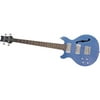 Daisy Rock Retro-H Semi-Hollow Left-Handed Bass Guitar Stormy Blue