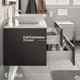 thumbnail image 5 of Totti Wave 30" Espresso Modern Bathroom Vanity w/ Super White Man-Made Stone Top & Sink, 5 of 7
