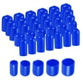 thumbnail image 1 of Unique Bargains 50pcs Bouchons Ronds en Caoutchouc 1/4' 3/8' 1/2' 5/8' 3/4' Protecteurs de Filetage de Vinyle Bleu, 1 of 6