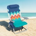 thumbnail image 2 of Sophia & William 2 Pack Folding Beach Chairs Lightweight Outdoor Lounge Chairs with 4 Adjustable Positions & Cooler Bag, Blue, 2 of 9