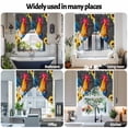 thumbnail image 6 of Swag Curtain Valances Sunflower Rooster Swag Valances for Kitchen Windows Farm Animal Black Text Short Topper Curtains Valance Tier Pair for Kitchen Bedroom Living Room Bathroom 28"x36", 6 of 8