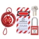 thumbnail image 2 of Candado De Seguridad, Kit De Bloqueo De Cable Ajustable De Acero Inoxidable Bloqueo De Válvula Universal Para Seguridad Para Aislamiento De Energía, 2 of 7