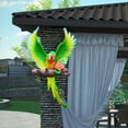 thumbnail image 5 of Realistic Parrot Statue Sculpture Polyresin Parrot Ornament Wall Art Hanging Parrot Wall Decor for Outside Home Kitchen Patio, 5 of 8