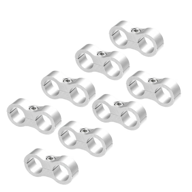 8uds Abrazadera Separador de Manguera Tono Plateado Unique Bargains con Llave para Coche AN4