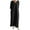 Black, variant on Women's Long Sleeve Hooded Dress - Drawstring, V Neck, Loose Fit - Spring Autumn Casual Wear