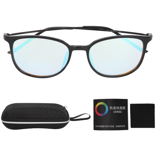 Gafas para daltonismo, alto contraste, reducen la distorsión, gafas para debilidad del color, para interiores y exteriores, marco negro