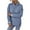 Blue, variant on SELONE Sweatshirt for Women with Hoodie Long Sleeve V Neck Tops Drawstring Buttons Oversized Hoodies Fashion Fall Clothes