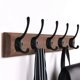 thumbnail image 2 of Paquete de 12 ganchos negros para abrigos, ganchos dobles Retro montados en la pared, ganchos negros utilitarios para abrigos, bufandas, bolsos, toallas, llaves, gorras, tazas y sombreros, 2 of 5